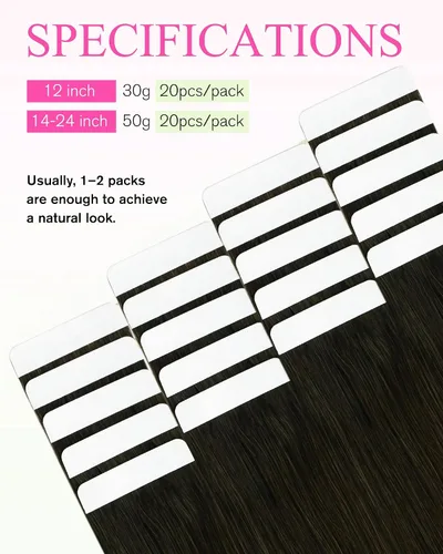 Vista 16 de YoungSee Extensiones de Cabello Humano con Cinta Balayage Extensiones de Cabello con Cinta Marrón Oscuro Extensiones de Cabello con Cinta Ombre