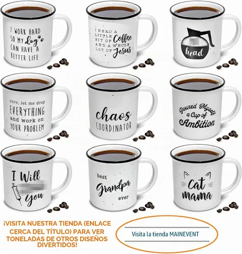Vista 4 de Ok But First Coffee - Taza de café de cerámica de 11 onzas, regalo