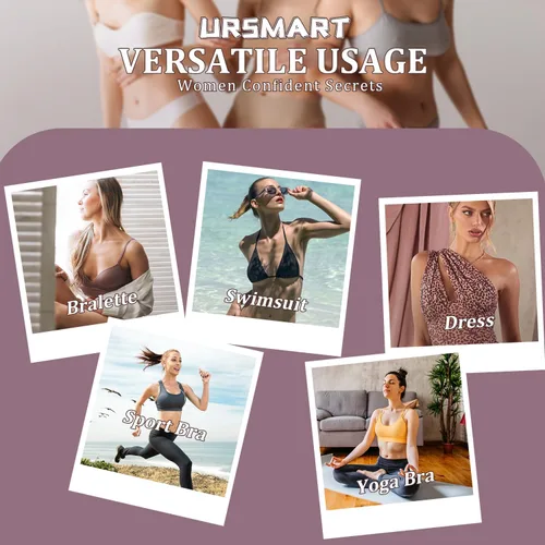 Vista 6 de URSMART Insertos de almohadillas de brasier, insertos de copas de brasier, almohadillas de repuesto para mujer, cómodas copas deportivas