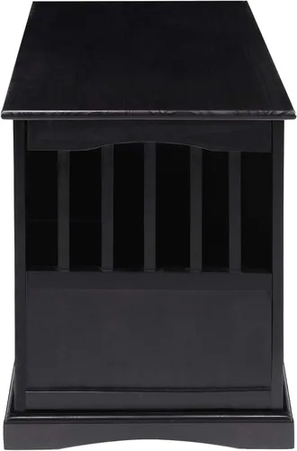 Vista 8 de Casual Home Mueble de madera para perros de interior, jaula para perros, mesa auxiliar, mesa de noche, cuna para perros con cierre de seguridad
