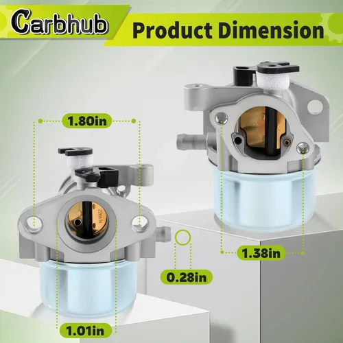 Vista 4 de Carbhub Kit de Carburador 675 190CC para Cortacésped de Empuje 6.25HP 6.75HP 190CC Serie 675 Motor Craftsman Troy Bilt TB230 725EX Toro 22 Recycler
