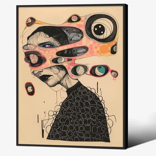 Vista 26 de Haitunone Arte de pared de mujer india paquistaní tradicional, póster de pintura floral feminista estilo mogol, impresiones en lienzo para sala