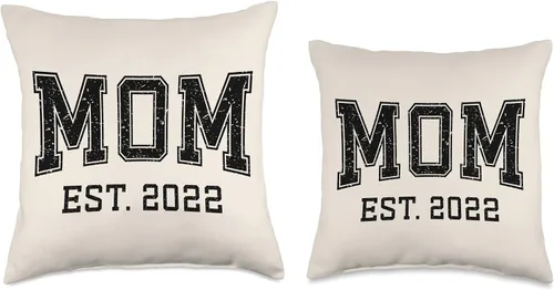 Vista 3 de Mom Est 2022 Custom Mom Personalized Mother’s Day Customized Throw Pillow
