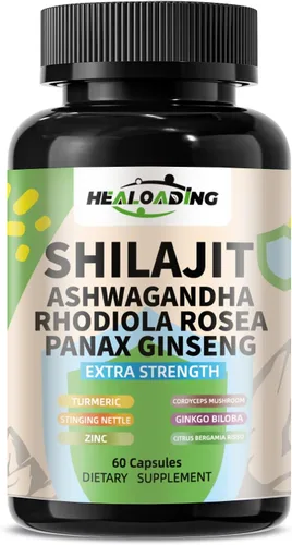 Vista 9 de Cápsulas de Shilajit del Himalaya: extracto purificado de Shilajit del Himalaya – Apoyo de energía natural y resistencia, vegano, sin OMG antiguo