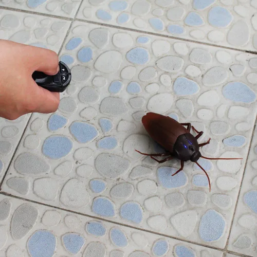 Vista 5 de Tipmant Coche de Control Remoto RC Cucaracha Vehículo Animal Juguetes Electrónicos Insecto Realista Insecto con Ojos Luminosos Mascota Gato Regalo