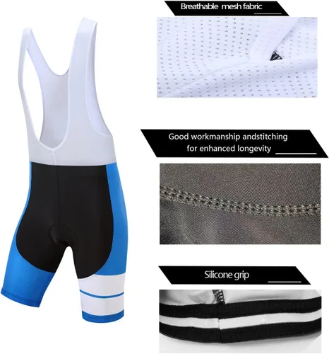 Vista 5 de CR - Conjunto de camiseta de ciclismo para hombre, con cremallera, bolsillo con cremallera, manga corta, kits de ciclismo, pantalones cortos