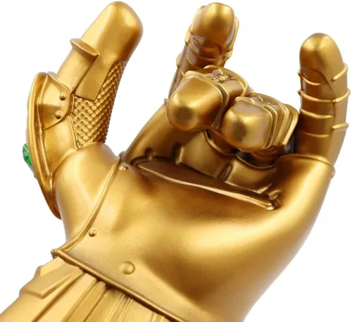 Vista 6 de Guantelete infinito para adultos y niños, guante de Iron Man con imán LED extraíble, piedras infinitas, 3 modos de flash