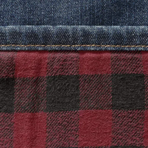 Vista 4 de Eddie Bauer Jeans flexibles con forro de franela para hombre, ajuste recto
