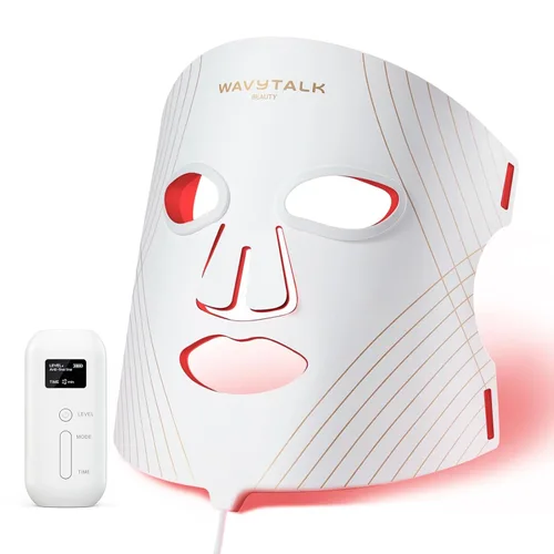 Vista 12 de Wavytalk Máscara de terapia de luz roja para cara, ELLE mejor herramienta Rosa