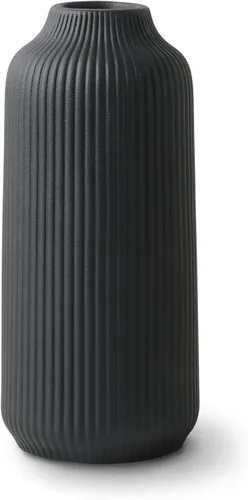 Vista 9 de flature Jarrones de Cerámica en Estilo Nórdico, Jarrón Moderno Deco para Hierba de Pampas, Deco Boho para Repisa, Juego de Jarrones en Negro Mate