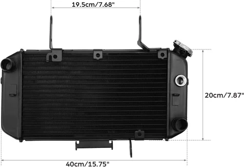 Vista 2 de TCMT Refrigerador de agua de repuesto para motocicleta negro radiador apto para SUZUKI DL650 DL 650 V-Strom 2004 2005 2006 2007 2008 2009 2010 2011