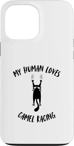 Vista 23 de My Human Loves Camel Racing - Cat Parent Hobby Lover Case for iPhone 16