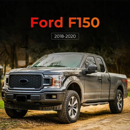 Vista 2 de Parrilla de parachoques delantera en forma de panal compatible con Ford F150 2018-2020 Agate Black, reemplazo para JL3Z8200SL