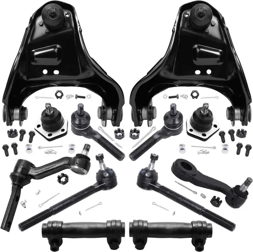 Vista 118 de Detroit Axle – 12 brazos de control superiores e inferiores delanteros con rótulas, barras de unión exteriores e interiores con topes, barras