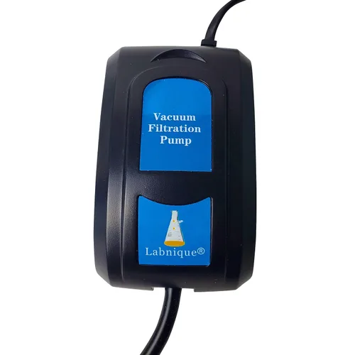Vista 4 de Labnique Aparato de destilación de filtración al vacío de vidrio con bomba de vacío compacta (33.8 fl oz)