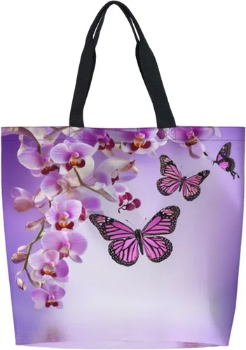 Vista 12 de Famame Canvas Tote Bag Large Women Casual Shoulder Bag Handbag Reusable Multipurpose Shopping Grocery Bag