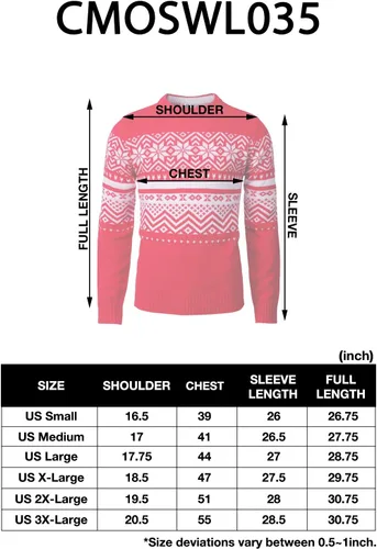 Vista 7 de H2H - Suéteres navideños tejidos sin botones para hombre, estilo casual, ajustado, para Navidad