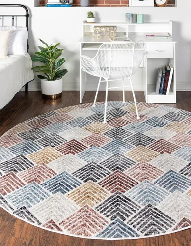 Vista 18 de Unique Loom Eco Trellis Collection - Alfombra de área - Osage (rectangular 2 pies 0 pulgadas x 3 pies 0 pulgadas, marfil carbón)