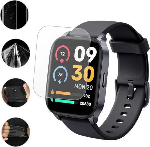 Vista 4 de Protector de pantalla compatible con TOOBUR IDW17 Smart Watch 2.01 (paquete de 6) película suave de TPU transparente, compatible con OCTANDRA