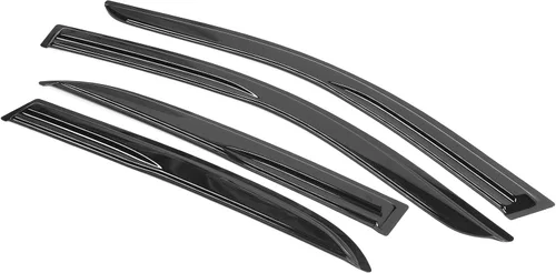 Vista 3 de IKON MOTORSPORTS Viseras de ventana compatibles con Honda Accord 2003-2007, deflectores de viento de ventana lateral externa JDM ahumados