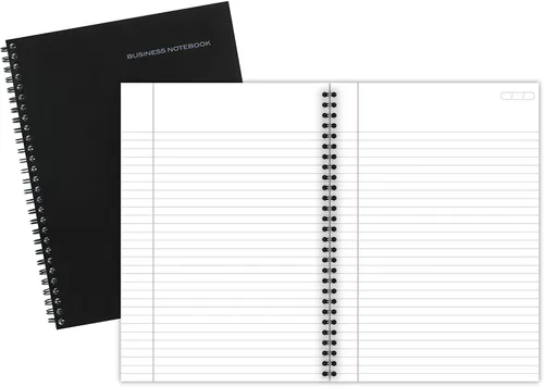 Vista 4 de Cambridge Cuaderno limitado, paquete de 6 cuadernos negros, con rayas legales, cuaderno profesional de negocios, 80 hojas, diario de oficina