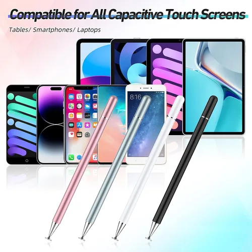 Vista 5 de Lápiz capacitivo para pantalla táctil, paquete de 4 lápices capacitivos universales para iPad pro/iPhone/tabletas Android y todas las pantallas