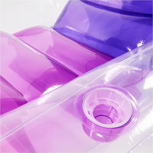 Vista 9 de Swimways Flotador seco para piscina, silla reclinable inflable translúcida para adultos con inflado rápido, reposapiés y portavasos