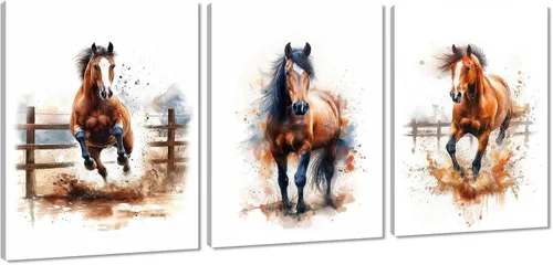 Vista 19 de 3 piezas modernas de lienzo de león de animales salvajes, pinturas de retratos de familia de leones, decoración de pared, obras de arte de sala