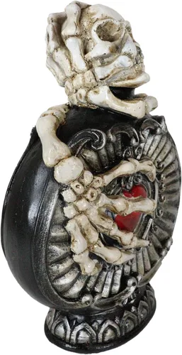 Vista 4 de Ebros Gift Wicca Oculto Brujería Esqueleto Huesos Manos Y Calavera Con Corazón Rojo Huesos En Polvo Huesos Decorativos Poción Botella Hechicería