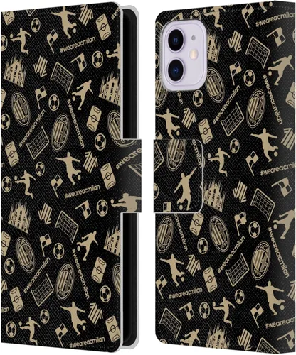 Vista 103 de Head Case Designs Officially Licensed AC Milan Dream Big Children Leather Wallet Case Compatible with Apple iPhone 11