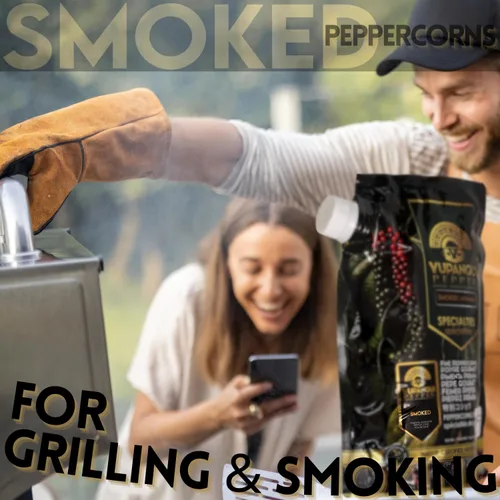 Vista 9 de YUPANQUI Smoked Peppercorns Whole - Best Smoked Black Pepper Organic for BBQ Grilling & Steak - Black Peppercorn Smoke Pepper corn for Grinder