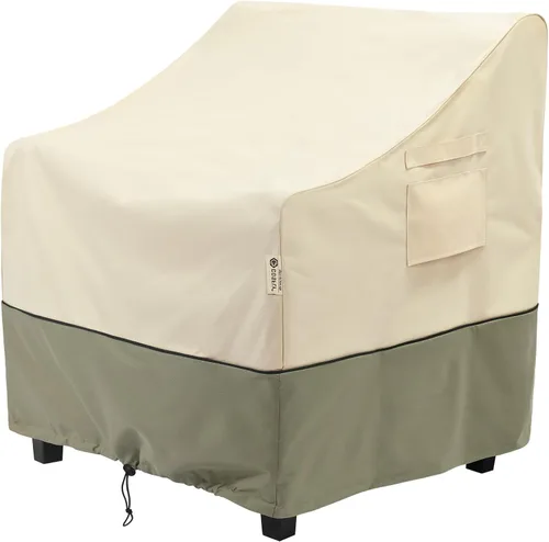 Vista 11 de COSFLY Fundas para sillas de patio al aire libre, impermeables, resistentes a los rayos UV, ajuste ajustable con correas de hebilla, se adapta a