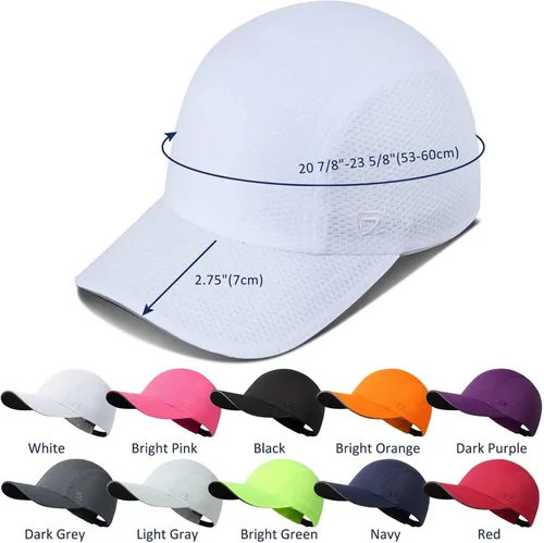 Vista 6 de GADIEMKENSD Gorra de correr para mujer Race Day - Excelente ventilación, ligera, reflectante de seguridad