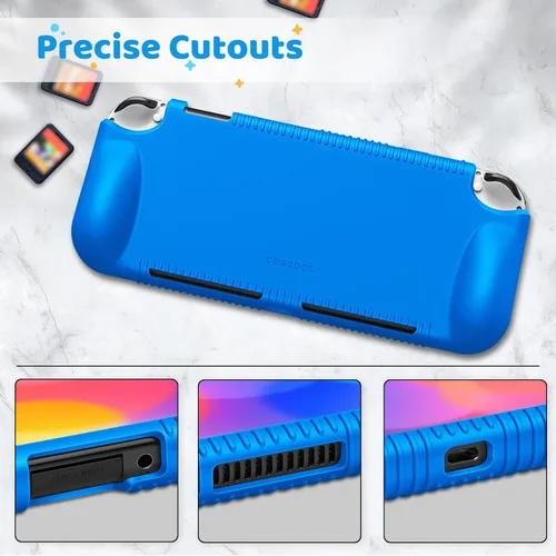 Vista 8 de Fintie Case Compatible with Nintendo Switch OLED Model 2021, Soft Silicone Protective Cover, Anti-Slip Shockproof Case wErgonomic Grip, Grip Case