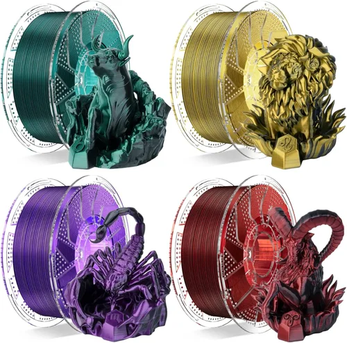 Vista 10 de Conjure PETG Rainbow - Filamento para impresora 3D, 2.2 libras Arco iris-2.2 lbs