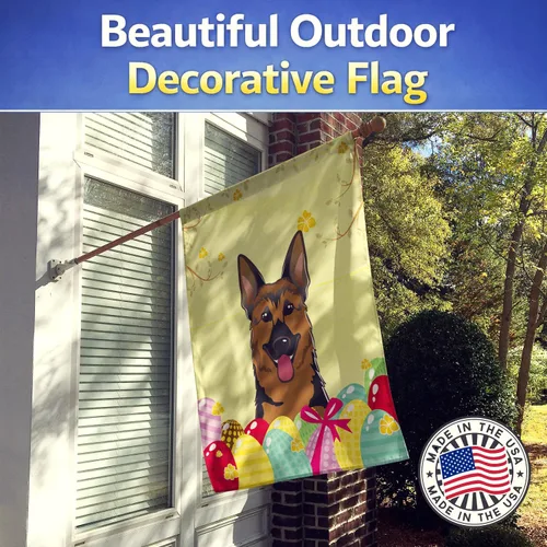 Vista 699 de Caroline's Treasures BB1923GF Bandera decorativa para jardín con diseño de Border Collie, para caza de huevos de Pascua, para jardín, jardín, patio