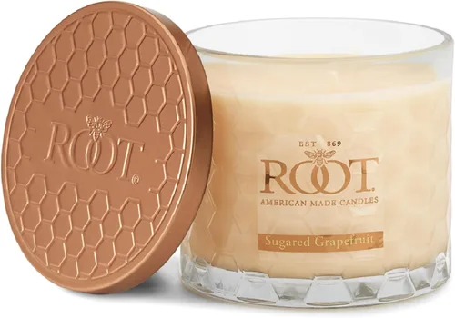 Vista 27 de Root Candles Velas Aromáticas Mezcla de Cera de Panal Vela Artesanal Premium, Veriglass Pequeño, Limón y Bergamota