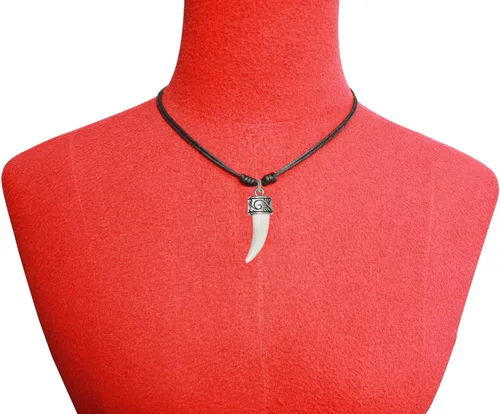 Vista 7 de Bijoux de Ja Colmillo de lobo con colgante de corona rizada ajustable, Resina