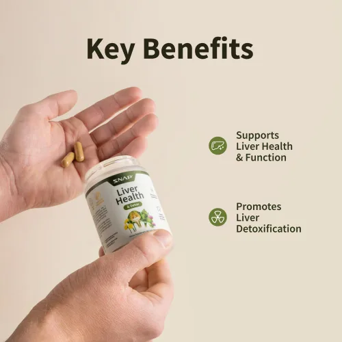 Vista 3 de Snap Supplements Salud del hígado y desintoxicación - Suplemento de cardo mariano que apoya la salud saludable del hígado y la digestiva, 60