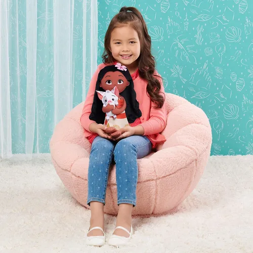 Vista 2 de Disney Princess Just Play - Muñeca de peluche de 14 pulgadas de Lil' Friends de Moana & Pua, juguetes para niños de 3 años en adelante
