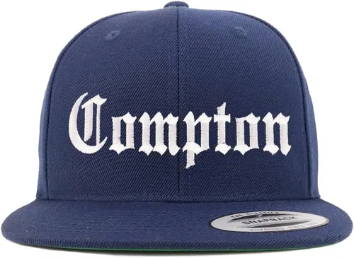 Vista 3 de Trendy Apparel Shop Compton City Old English - Gorra de béisbol bordada con visera plana