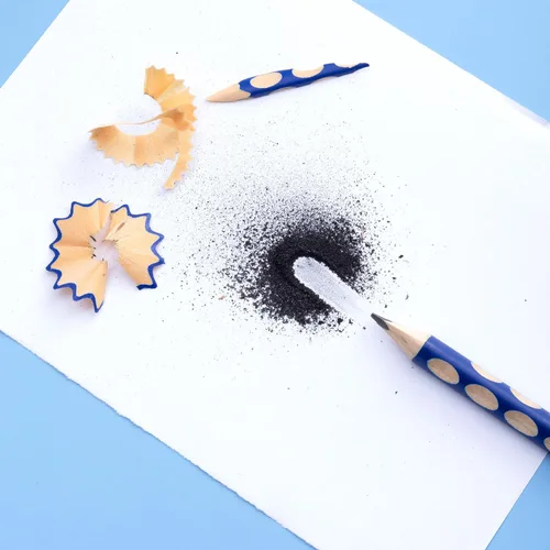 Vista 6 de M&G 12 piezas de lápices triangulares para niños, lápices HB con mango de corrección triangular, preafilados, lápices de grafito con madera