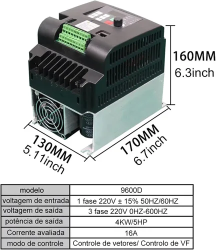Vista 6 de for 380V/220V 2.2KW 11KW Economical VFD Variable Frequency Drive Converter Inverter Motor Speed Controller(11KW(15HP),220V)