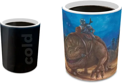Vista 11 de Morphing Mugs Star Wars - The Book of Boba Fett - Un nuevo comienzo - Una taza sensible al calor de 16 onzas - Imagen completa revelada cuando se