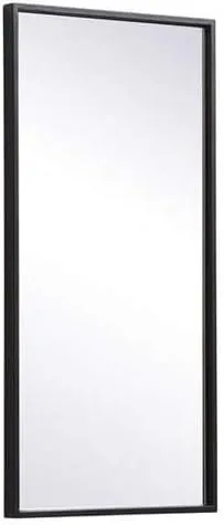 Vista 30 de Elegant Decor Monet - Espejo rectangular con marco de metal (60 x 18 pulgadas), color negro
