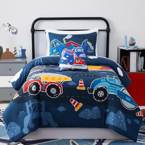 Vista 30 de Kaleido Space Juego de Edredón para Niños Tamaño Twin para Niños, Juego de Ropa de Cama de Juegos de Pelota que Brilla en la Oscuridad, 1 Edredón, 1
