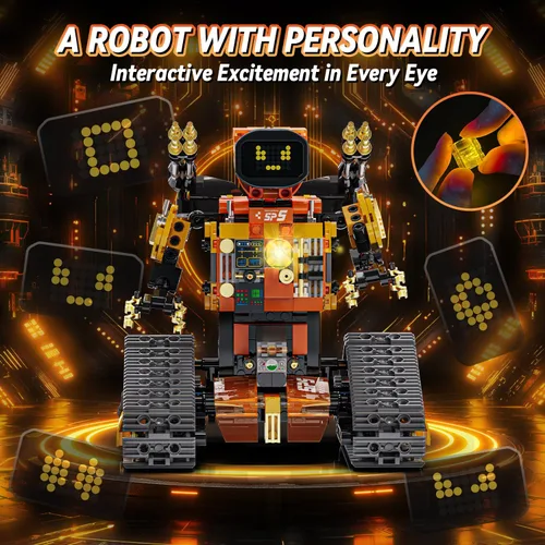 Vista 2 de Gohero Kit de construcción de robot, juguetes STEM 5 en 1 para niños de 8 a 10 años con control remoto y aplicación