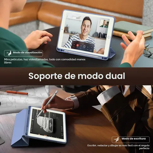 Vista 4 de MoKo Funda para iPad 6ª/5ª generación de 9.7" 2018/2017, morado lavanda Púrpura lavanda