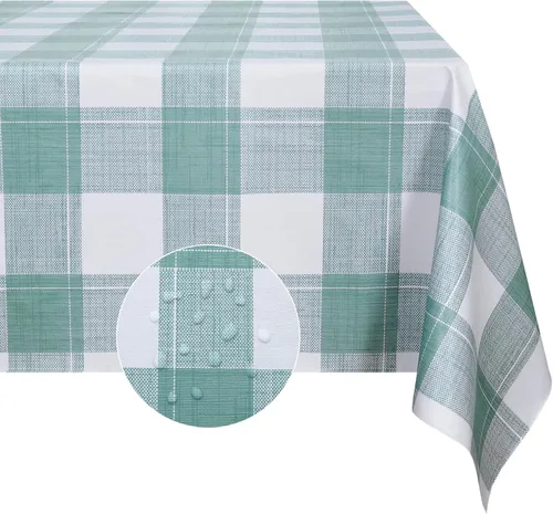 Vista 11 de Romanstile Mantel cuadrado de vinilo de verano, mantel de plástico impermeable a prueba de aceite, para exteriores, mantel de vinilo resistente