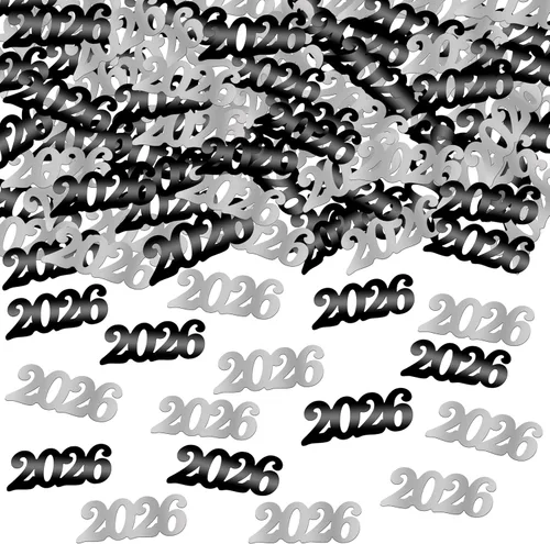 Vista 7 de KatchOn, Confeti de graduación negro brillante 2025 – Paquete de 500 Confeti de graduación 2025 decoraciones Decoraciones de graduación 2025